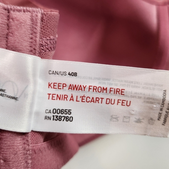 Penningtons TiVoglio Pink Lace Wireless Wire Free Bra 40B Lightly Lined Comfort - Picture 5 of 5